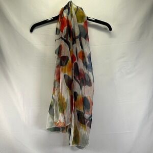 Chihuly‎ Scarf Garden Glass Silk Wrap Limited Edition Floral Art To Wear Design
